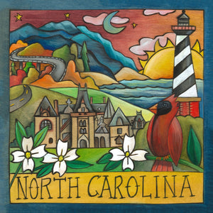 "Blue Ridge Beauty" Plaque – Beautiful North Carolina landscape scene along the coast front view