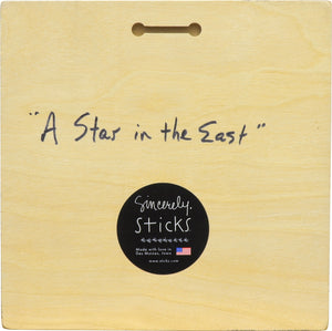 "A Star in the East" Plaque – A holy nativity scene plaque motif back view