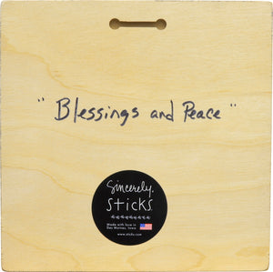 "Blessings and Peace" Plaque – Celebrate plaque with star of David and menorah motif back view