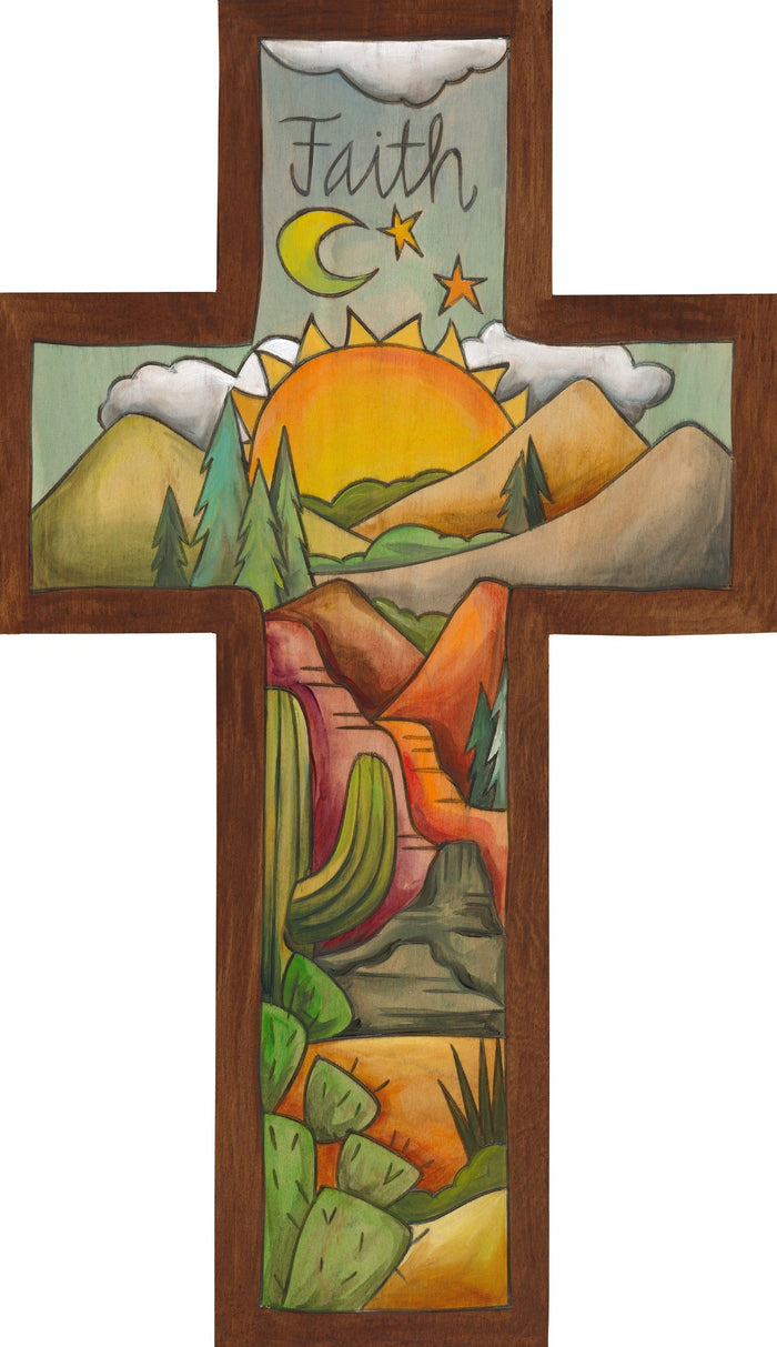 "Canyon Sunrise" Cross Plaque