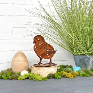 Daisy Chick Sculpture – Little rustic tabletop chick sculpture is perfect for a touch of spring to your home decor main iew
