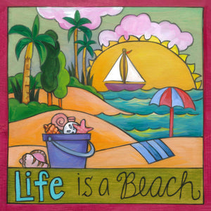 "Collect Memories" Plaque – "Life is a beach" when you soak in the memories made front view