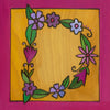 Sincerely, Sticks "D" Alphabet Letter Plaque option 3 written out in flowers