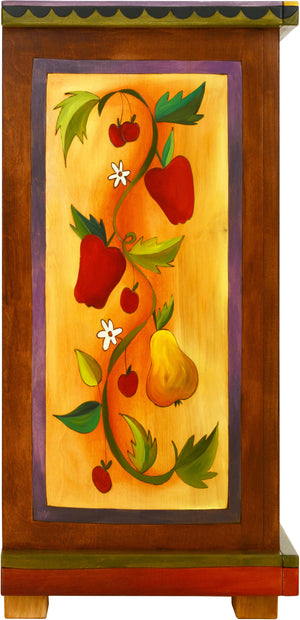 Small Buffet –  Small buffet with sun and moon in the sky and a home on the horizon motif