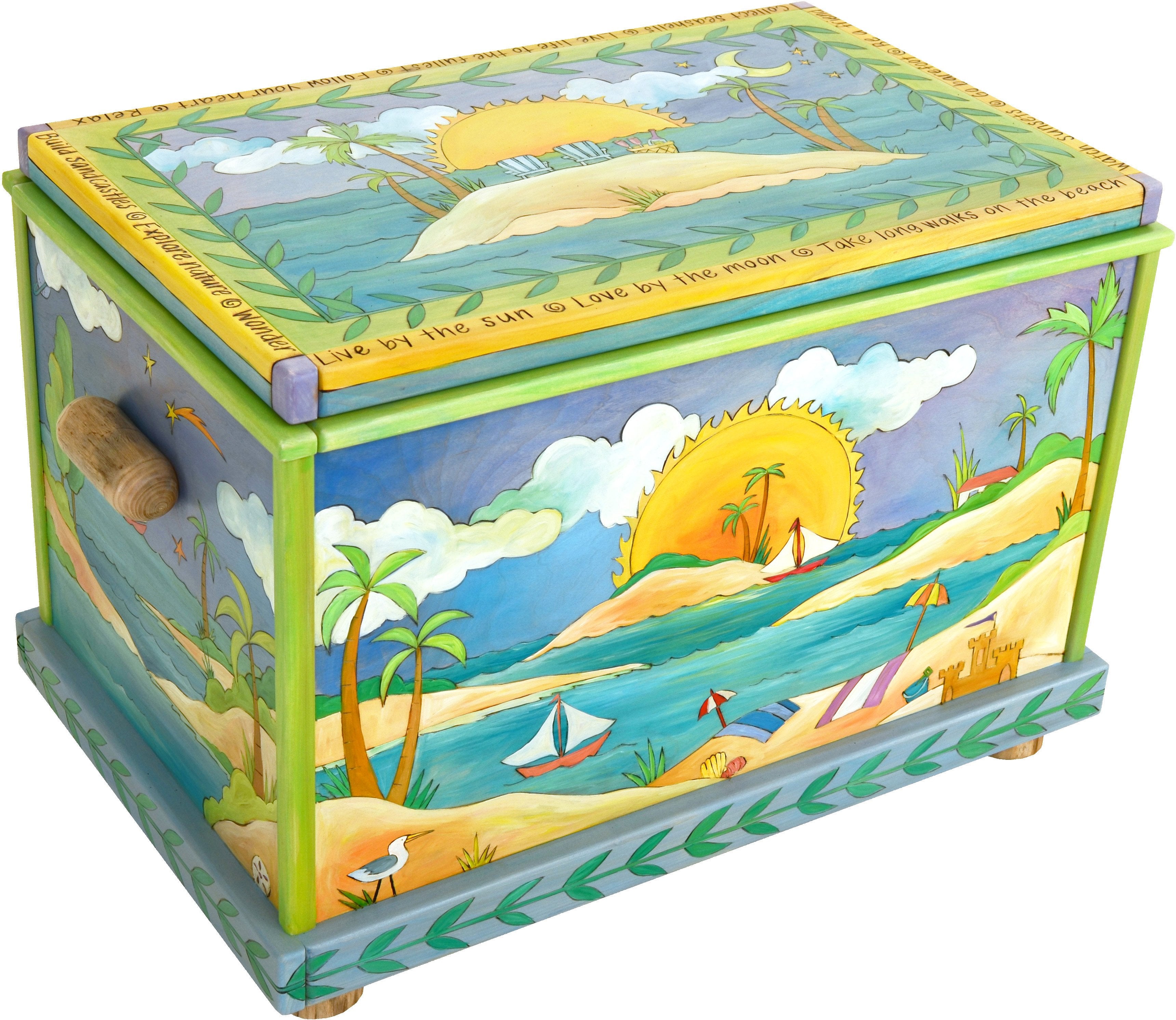 Chest –  Island themed chest with sunny beach motif