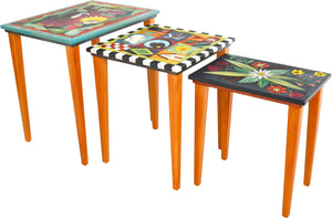 Nesting Table Set –  Bright and colorful nesting table set with vibrant hues