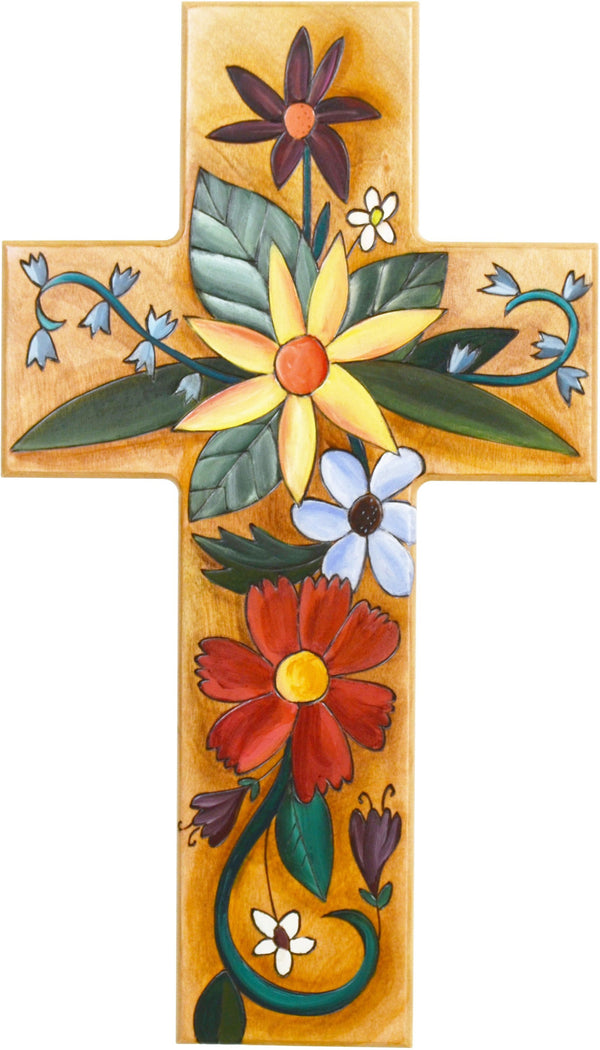 Cross Plaque –  Cross Plaque with floral motif