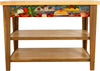 Kitchen Island –  Colorful kitchen island with various foods about a table motif