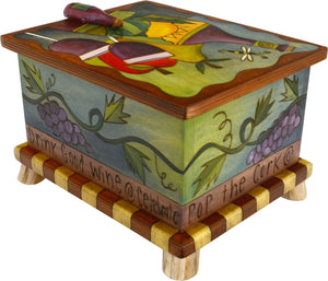 Recipe Box – Gorgeous wine themed motif recipe box