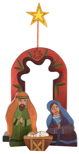 Holy Family Nativity –  Elegant and colorful holy family nativity scene