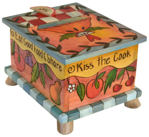 Recipe Box – Sweet apple pie and floating fruit recipe box design