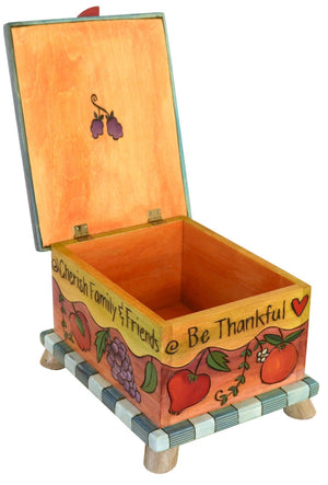 Recipe Box – Sweet apple pie and floating fruit recipe box design