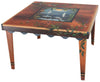 Square Dining Table –  "Make Each Moment Count" dining table with sun and moon over scenes of the changing seasons motif