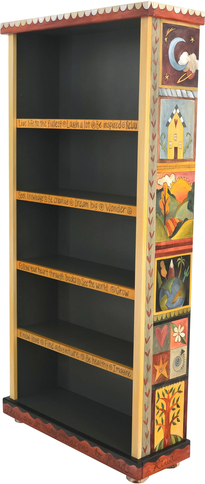 Tall Bookcase with Adjustable Shelves