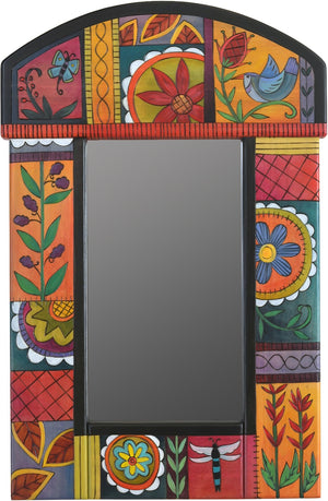 Small Mirror –  Small mirror with bright contemporary floral motif