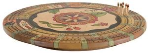 20" Cribbage Lazy Susan –  ﻿A sweet pink-hued contemporary floral design