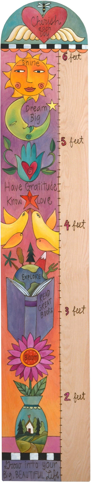 Everlasting Growth Chart –  Colorful growth chart with inspirational messages, topped with a heart with wings