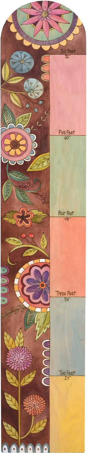 Everlasting Growth Chart –  Pretty pastel growth chart with floral motifs