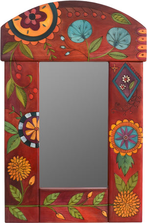 Small Mirror –  Colorful mirror with rich hues and floral motifs
