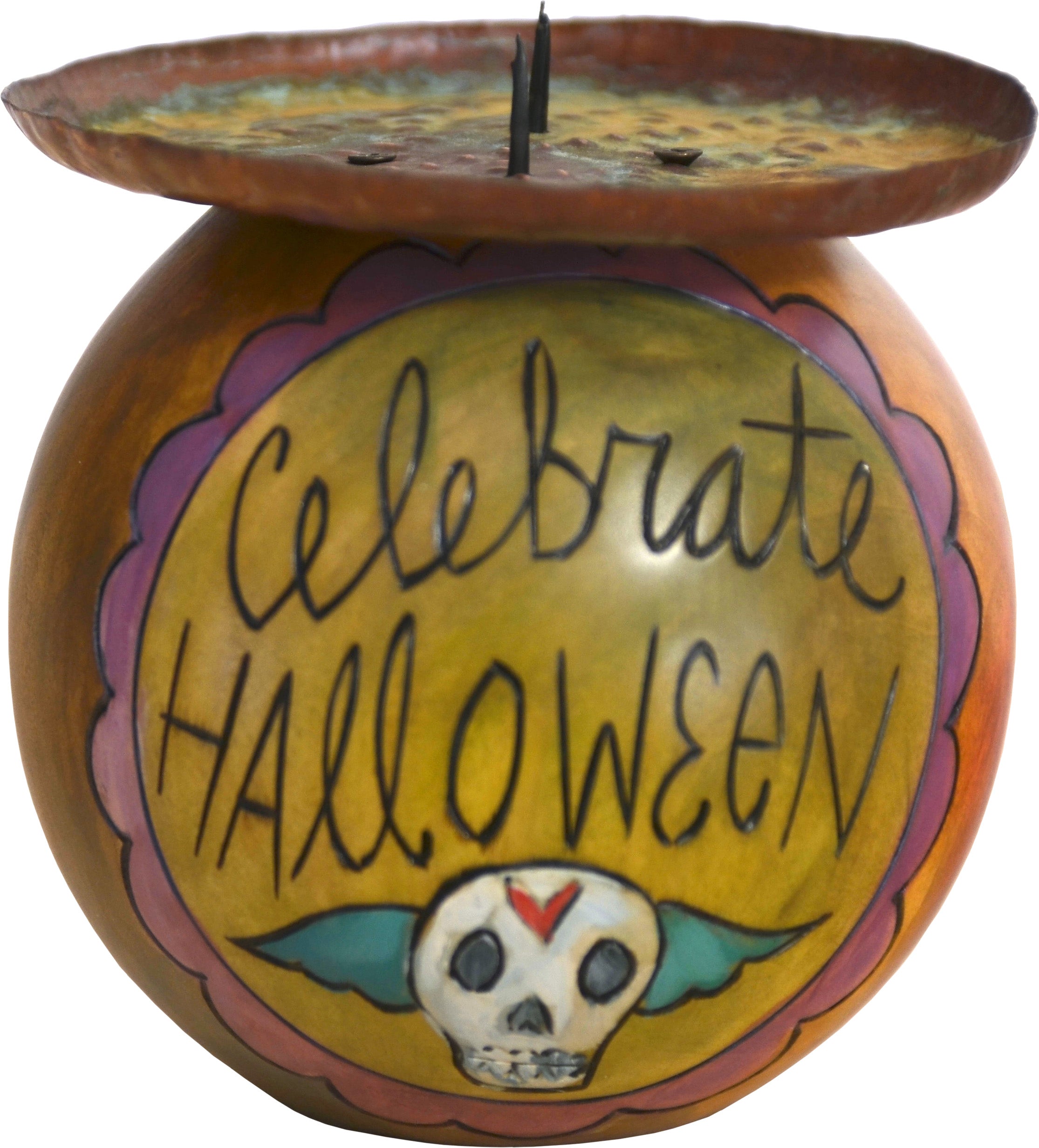 Ball Candle Holder –  A witch-y halloween motif candle holder