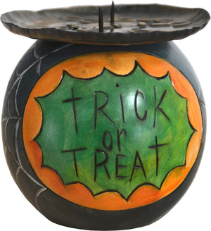 Ball Candle Holder –  Spooky spider trick-or-treat design