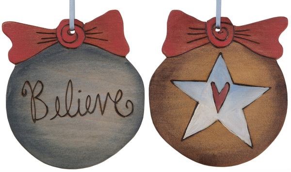 Ball Ornament –  Beautiful and elegant "Believe" ball ornament