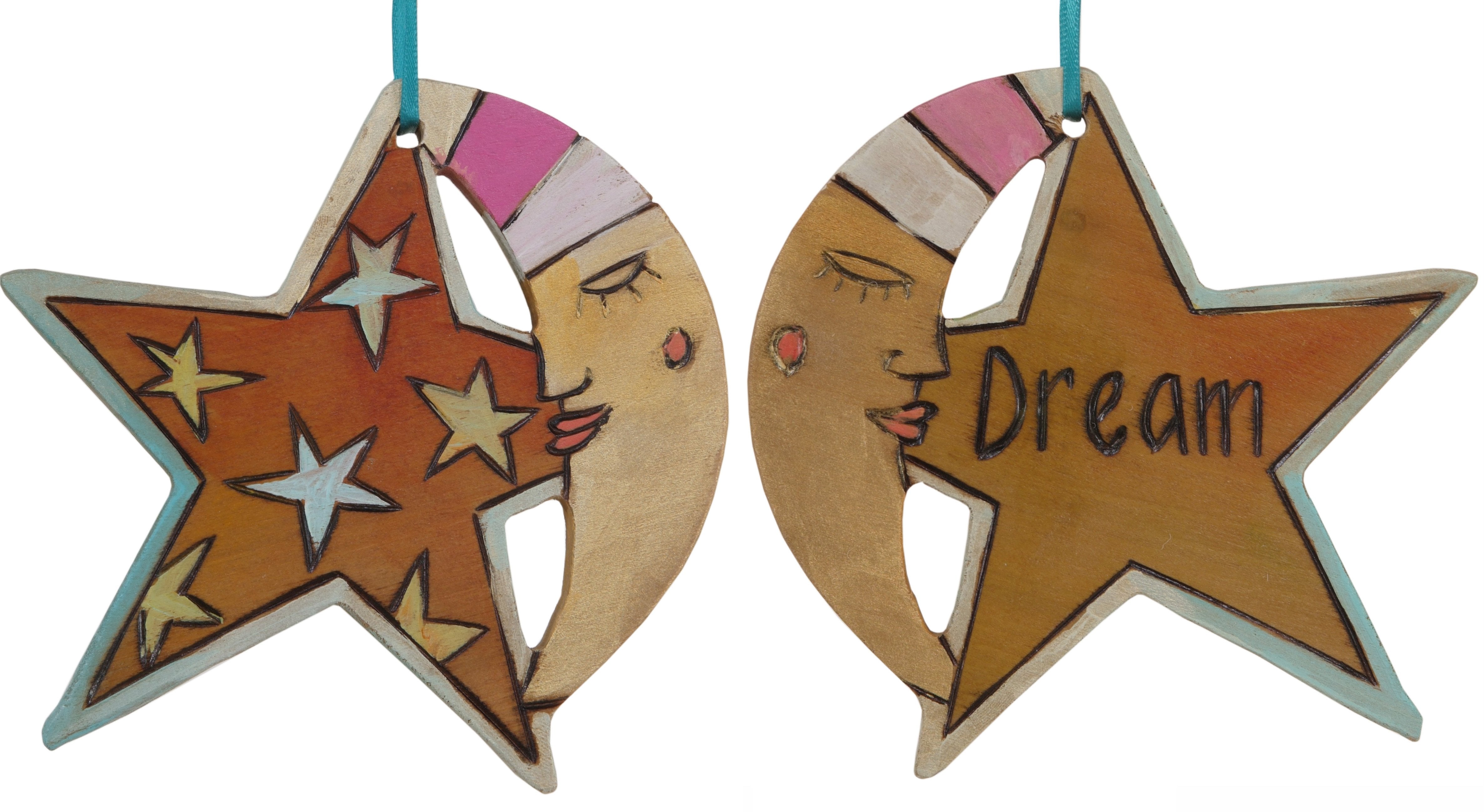 Moon and Star Ornament –  