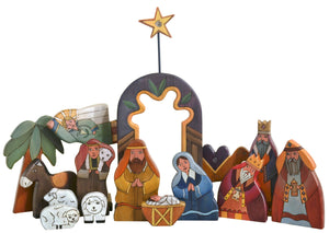 Large Nativity –  Large Nativity with blue accents