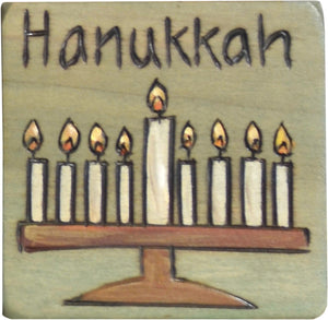 Large Perpetual Calendar Magnet –  "Hanukkah ," perpetual calendar magnet with menorah 