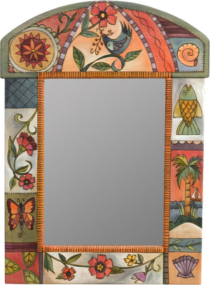 Medium Mirror –  Elegant mirror with floral motif