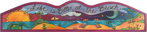 Door Topper –  "Life is better at the beach" sea turtle door topper motif