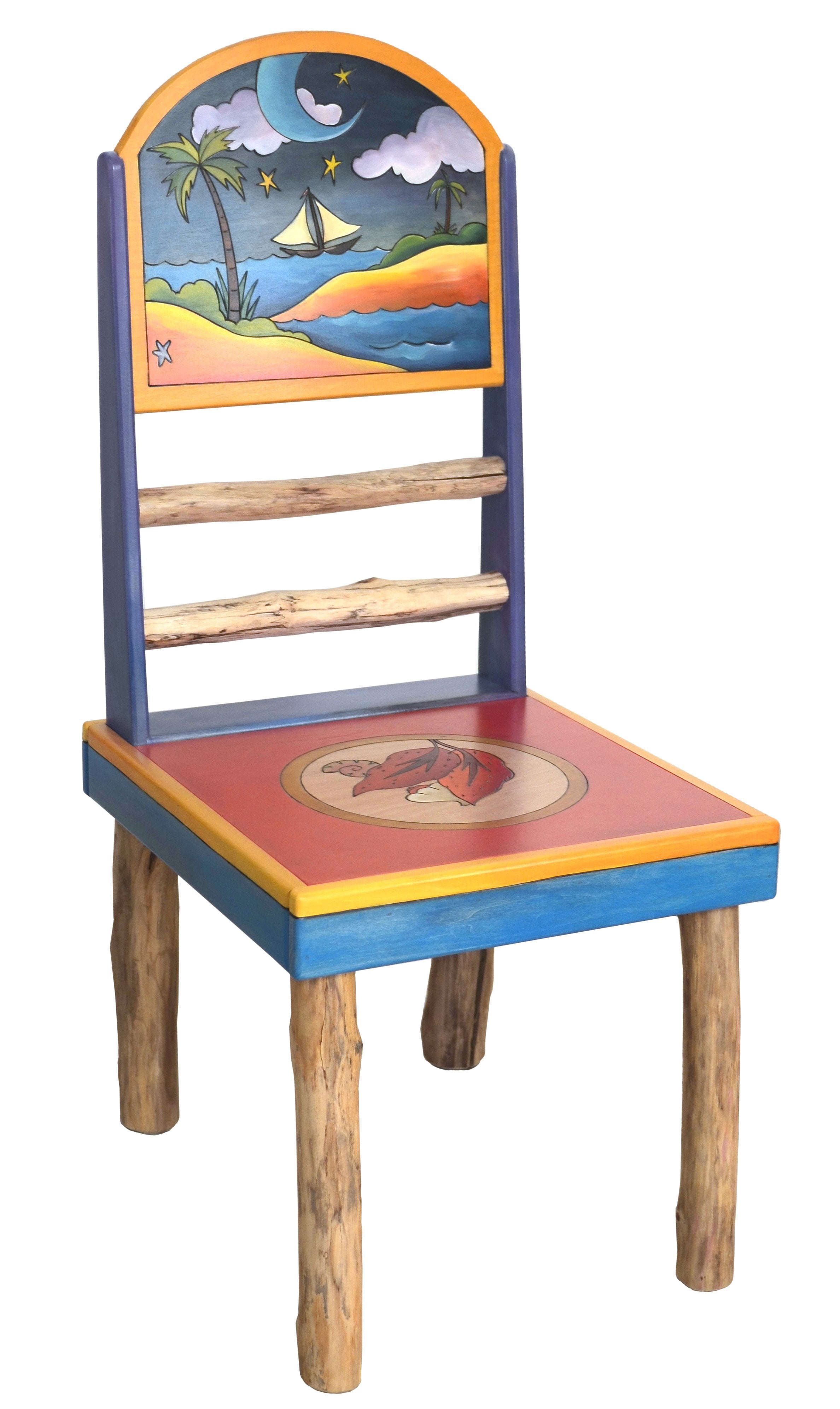 Sticks handmade chair with tropical theme