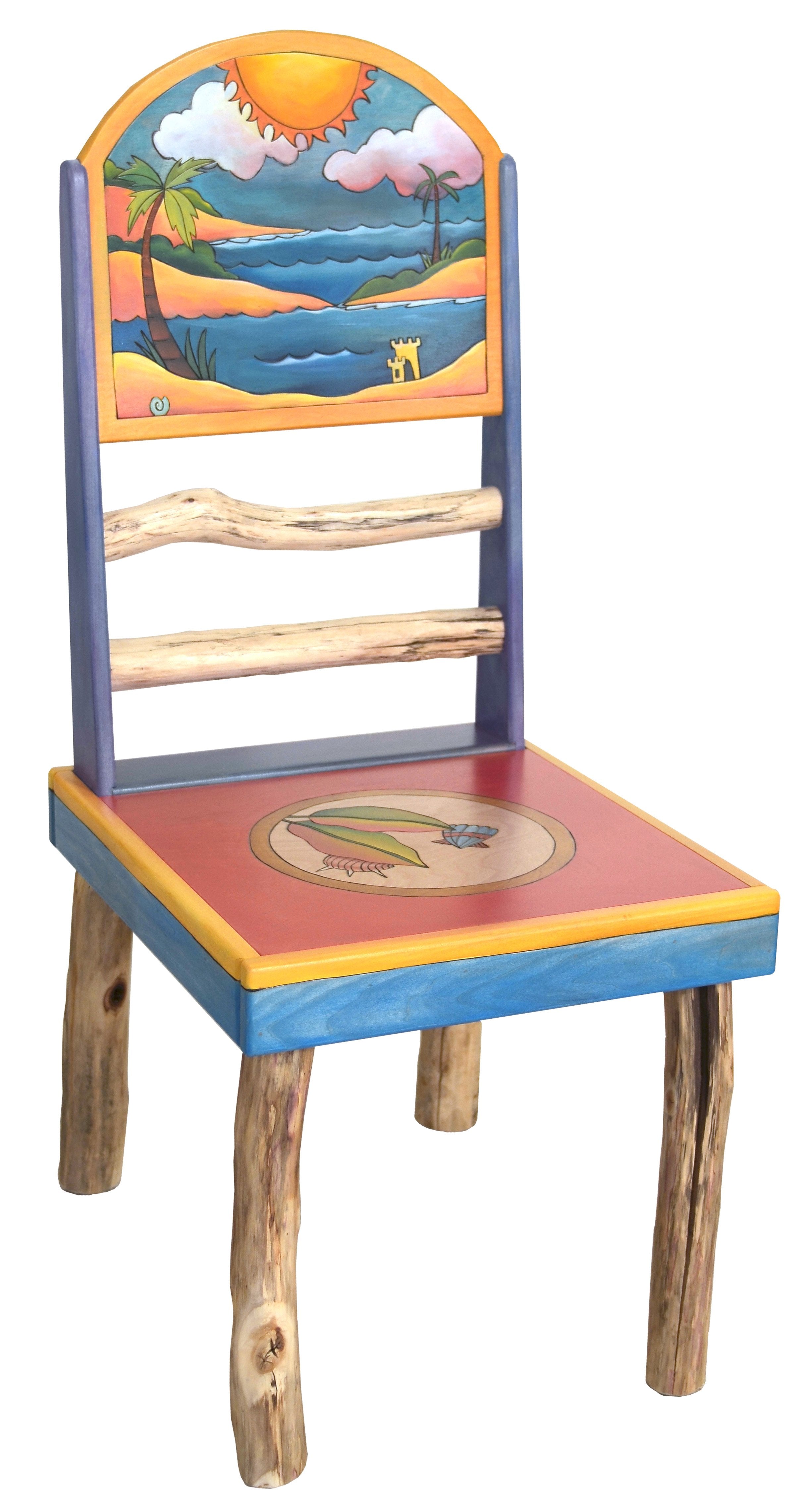 Sticks handmade chair with tropical theme