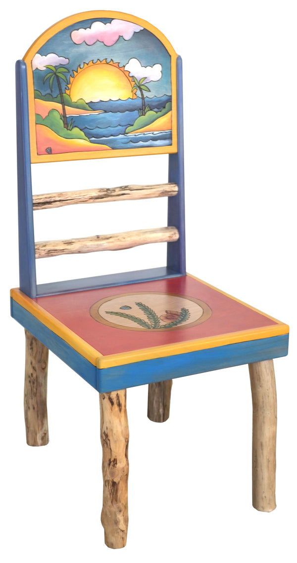 Sticks handmade chair with tropical theme