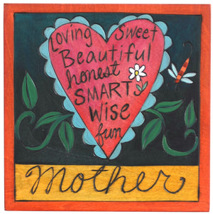 7"x7" Plaque –  Beautifully descriptive "mother" plaque design
