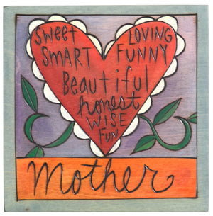 7"x7" Plaque –  Beautifully descriptive "mother" plaque design