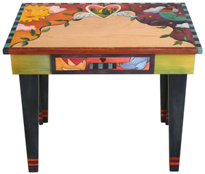 Small Desk –  Love Birds small desk with sun and moon motif