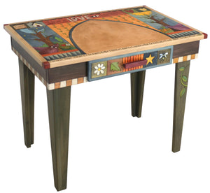 Small Desk –  "Find Your Inspiration" small desk with sun, moon and trees motif