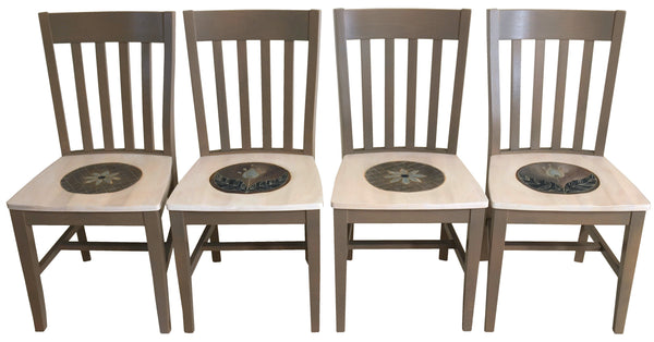 Sticks handmade chairs with elegant floral design