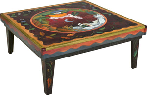 Sticks handmade coffee table with four seasons motif