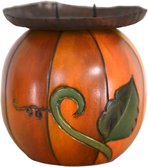 Ball Candle Holder –  Cute autumn pumpkin ball candle holder motif