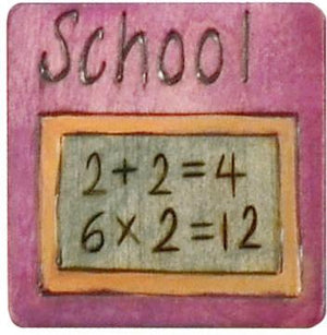 Large Perpetual Calendar Magnet –  "School" day perpetual calendar magnet with math equations