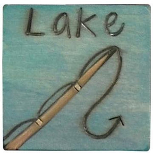 Large Perpetual Calendar Magnet –  "Lake" day fishing perpetual calendar magnet