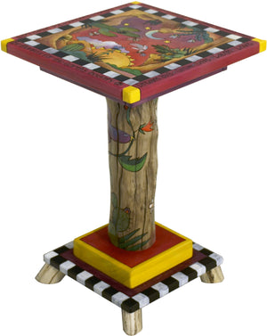 Martini End Table –  Fun and eclectic southwest themed folk art end table