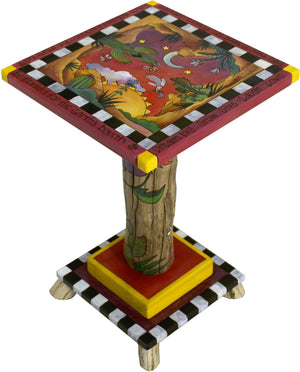 Martini End Table –  Fun and eclectic southwest themed folk art end table