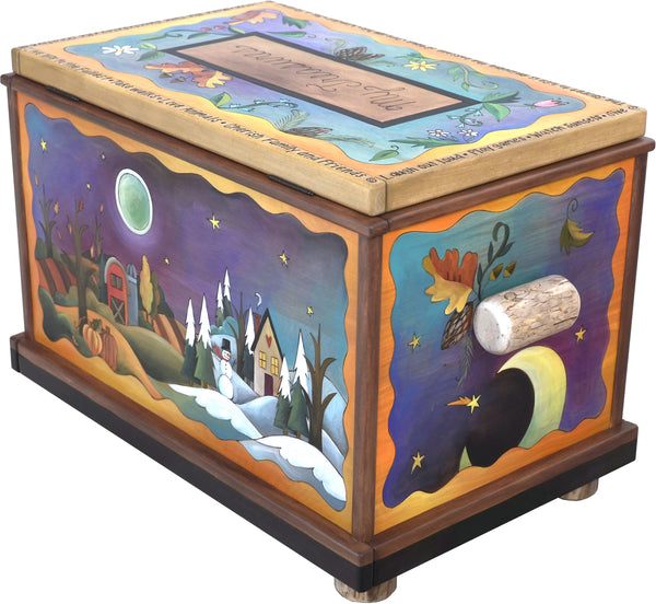 Chest –  "My Treasures" chest with changing seasons motif