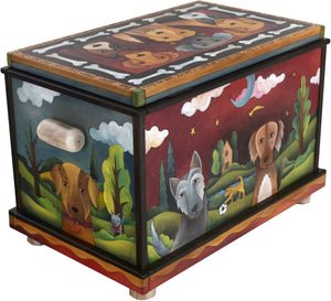 Chest –  "A House is not a Home without a Dog" chest with dog motif