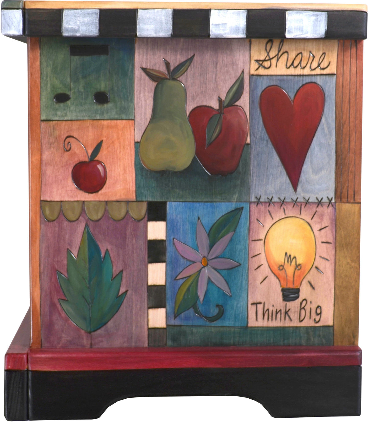 Wooden Storage Bench with Boxes | Sticks Handmade