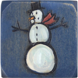Small Perpetual Calendar Magnet –  Small perpetual calendar magnet with smiley snowman motif