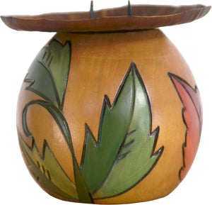 Ball Candle Holder –  Fall foliage themed candle holder